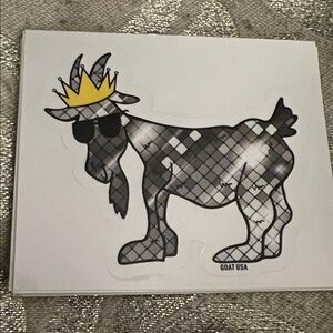 GOAT USA Sticker with Crown and Sunglasses